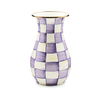 Mocha Check Tall Vase
