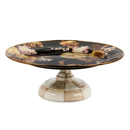 Wild Rose Brown Mini Pedestal Platter