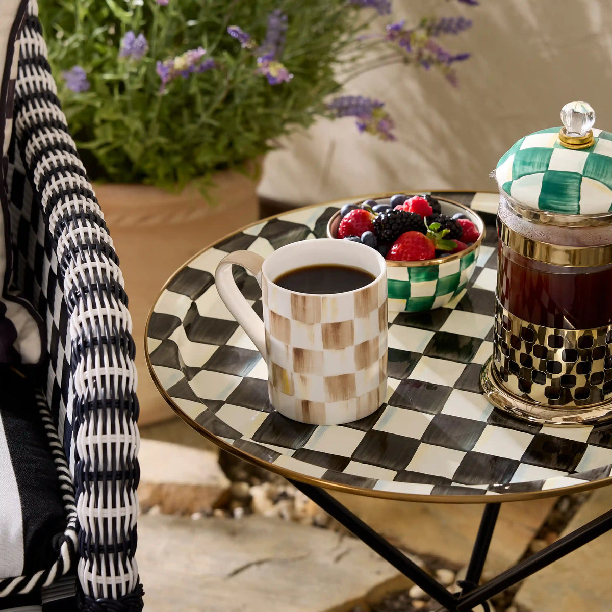 Courtly Check Porcelain Mug