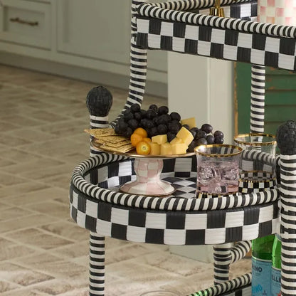 Rosy Check Mini Pedestal Platter