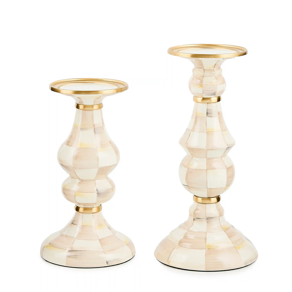 Sky Check Large Pillar Candlestick
