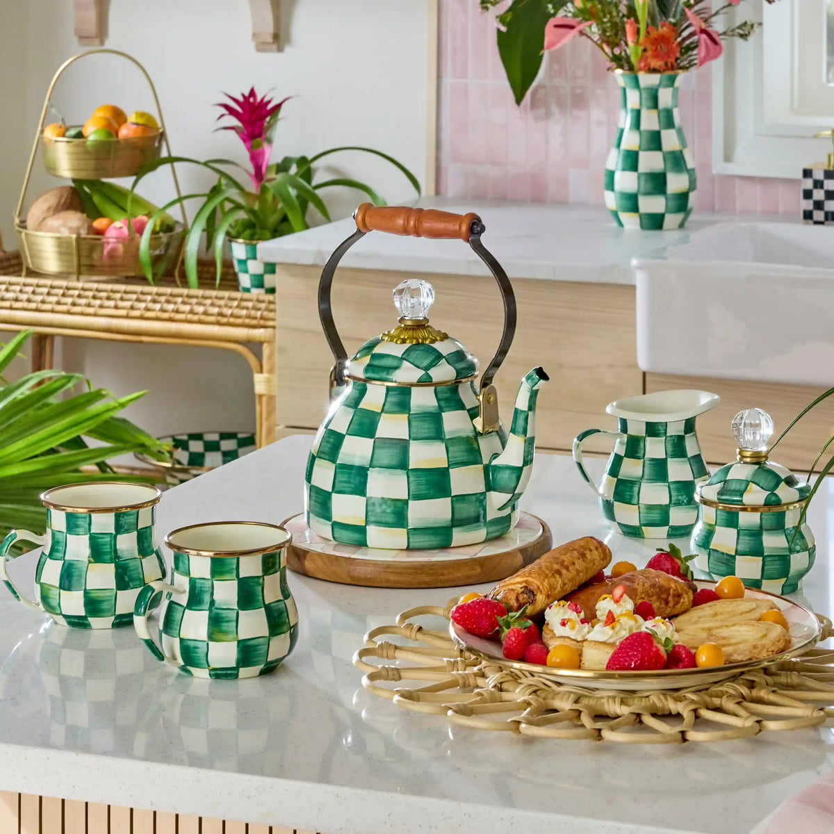 Royal Check 2 Quart Tea Kettle