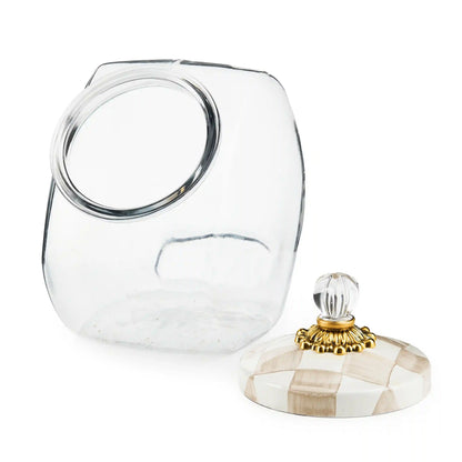 Cookie Jar with Sky Check Lid