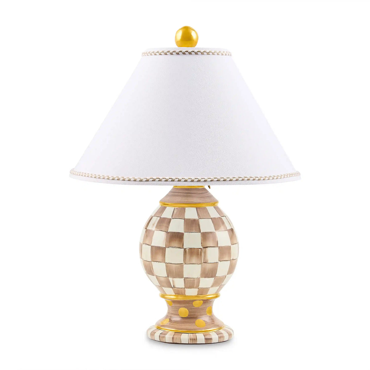 Courtly Check Ceramic Globe Lamp
