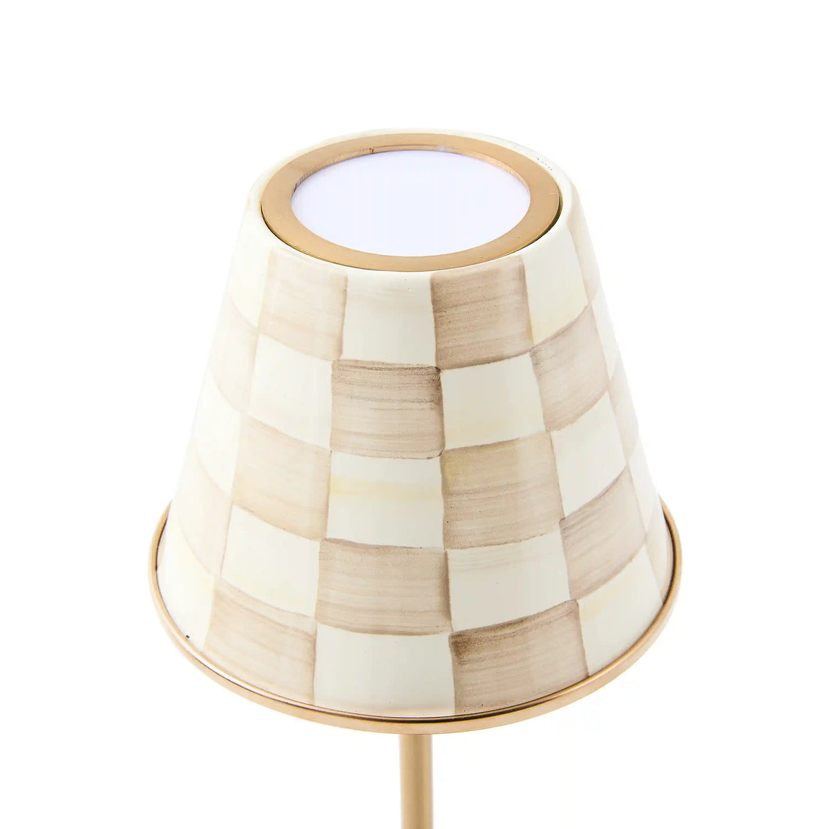 Violet Check LED Rechargeable Cafe Table Lamp