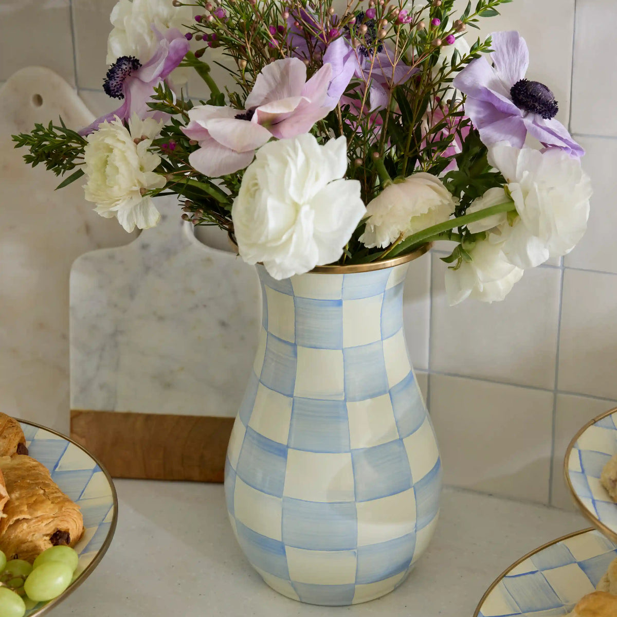 Wild Rose White Tall Vase