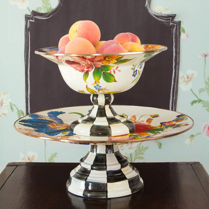 Wild Rose White Mini Pedestal Platter