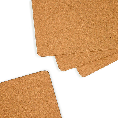 Mocha Check Cork Back Placemats, Set of 4