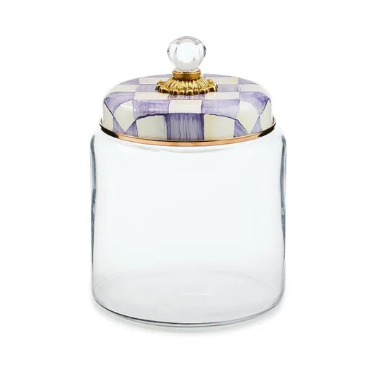 Violet Check Large Kitchen Canister