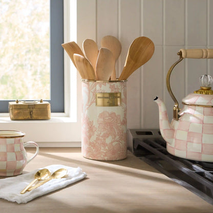 Wild Rose Mauve Utensil Holder
