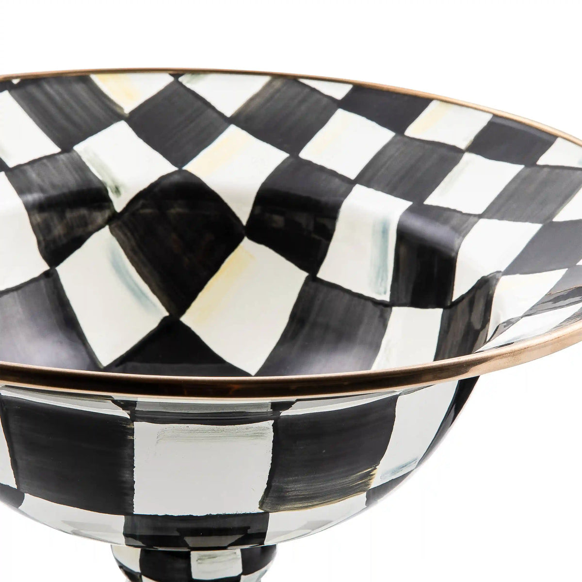 Violet Check Large Compote