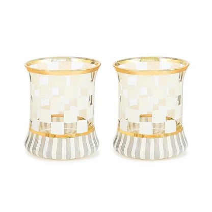 Carnival White Tumbler Glass, Set of 2
