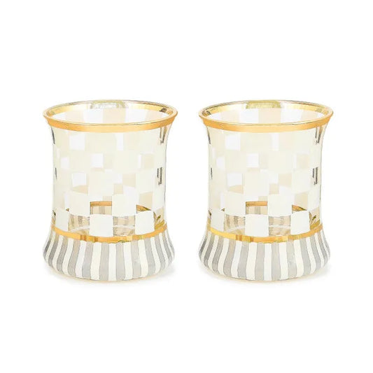 Carnival White Tumbler Glass, Set of 2