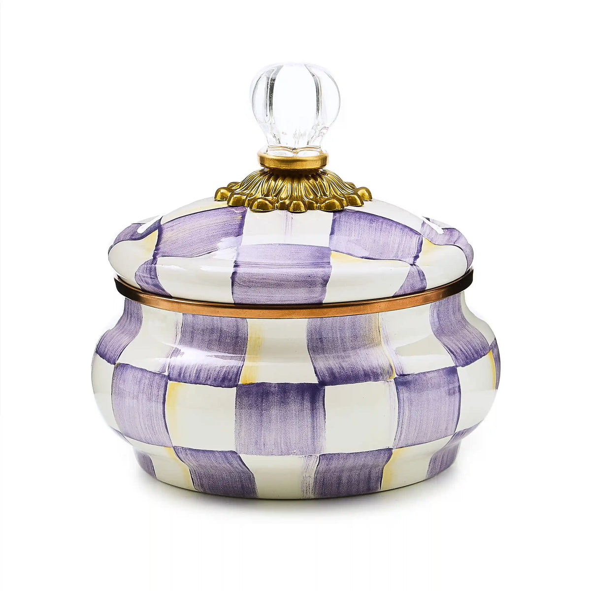 Royal Check Squashed Pot