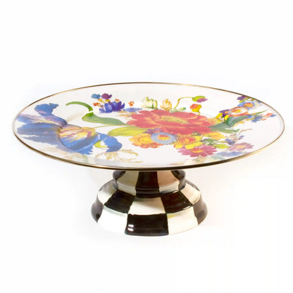 Wild Rose Brown Mini Pedestal Platter