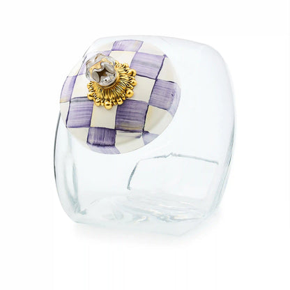 Sweets Jar with Courtly Check Enamel Lid