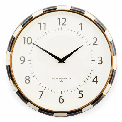 Courtly Check School Wall Clock