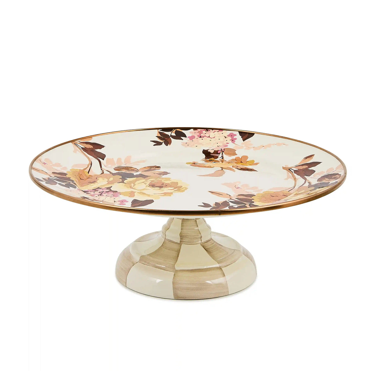 Wildflowers Pink Mini Pedestal Platter
