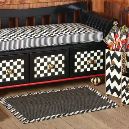 Courtly Check Black Sisal 3' x 5' Rug