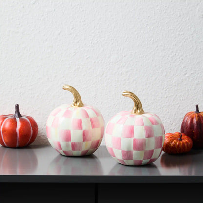 Classic Rosy Check Mini Pumpkin Set of 2