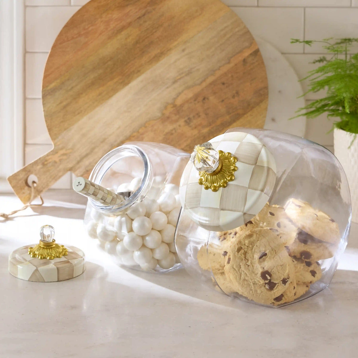 Sweets Jar with Sterling Check Lid