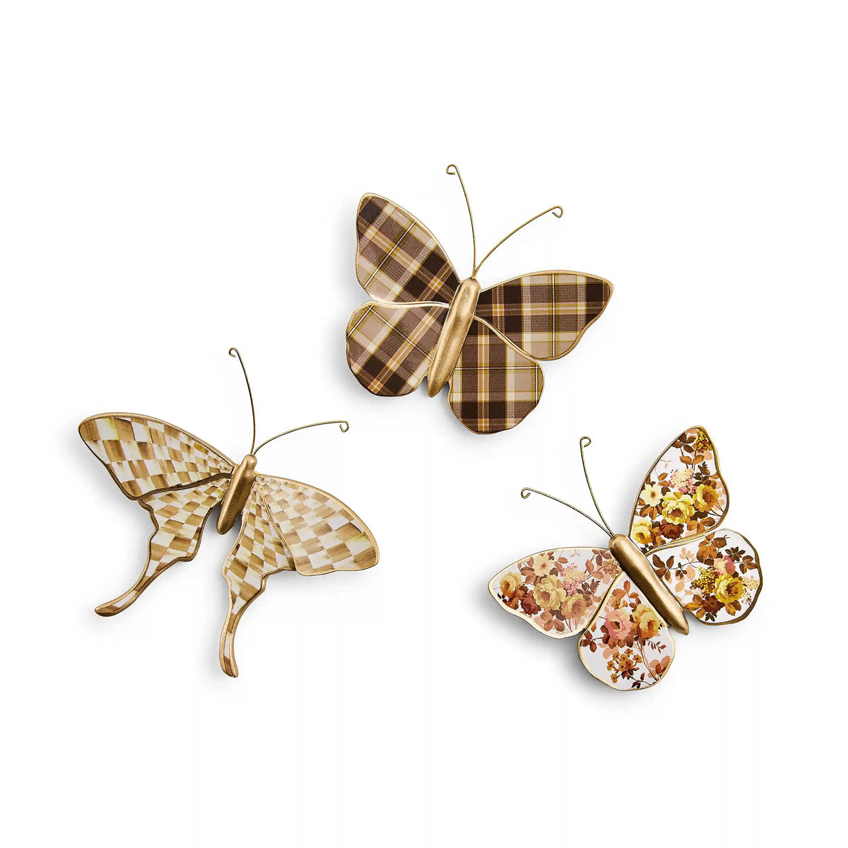 Mocha Butterfly Wall Decor Duo