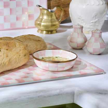 Violet Check Relish Dish