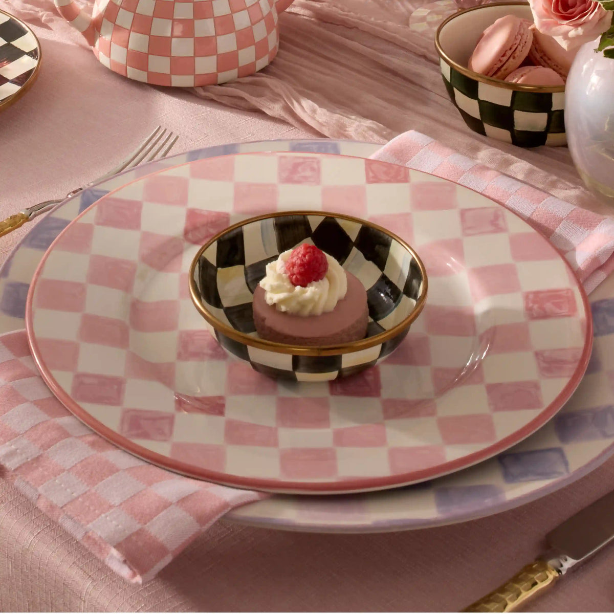 Mocha Check Relish Dish