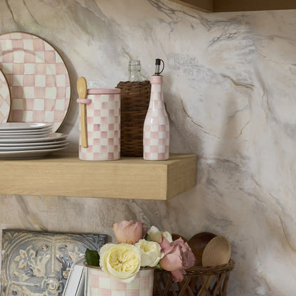 Mocha Check Farmhouse Oil Cruet