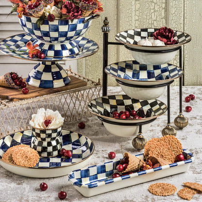 Sky Check Serving Bowl