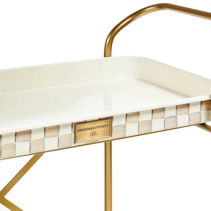 Violet Check 3-Tier Kitchen Cart