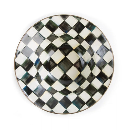 Mocha Check Serving Bowl