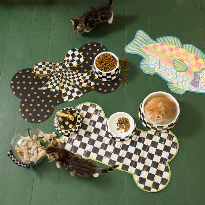 Sterling Check Medium Pet Dish