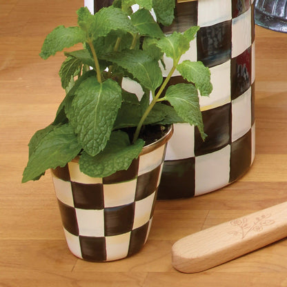 Sky Check Herb Pots, Set of 3