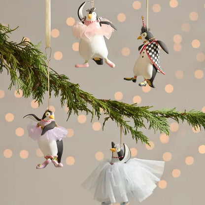 Patience Brewster Penguins En Pointe Ornaments, Set of 4