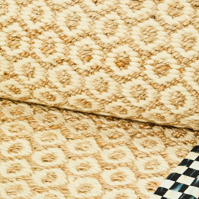 Courtly Check Natural Honeycomb 2'6" x 9' Jute Rug