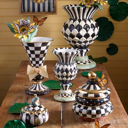 Courtly Check Ceramic Groovy Canister