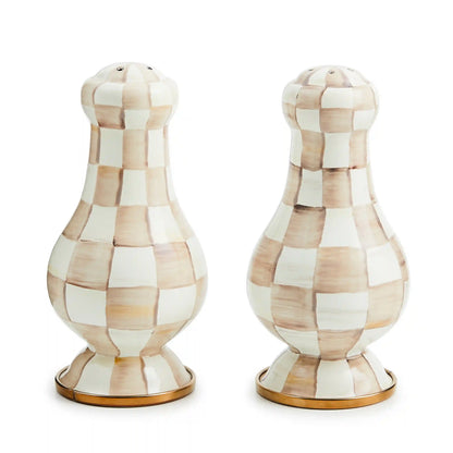Sky Check Large Salt & Pepper Shakers
