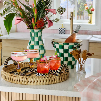Violet Check Wine Cooler