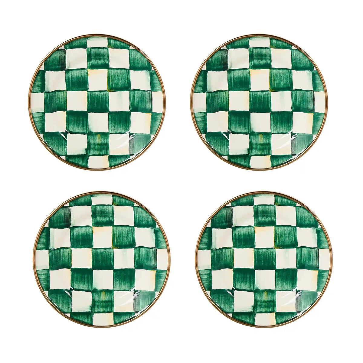 Courtly Check Appetizer Plates, Set of 4