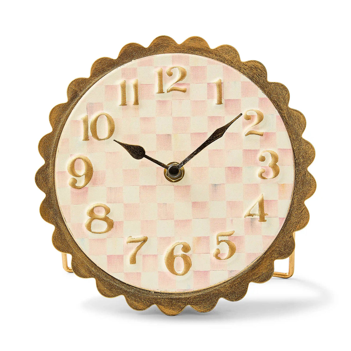 Courtly Check Scalloped Desk Clock
