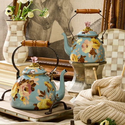 Wild Rose Mauve 2 Quart Tea Kettle