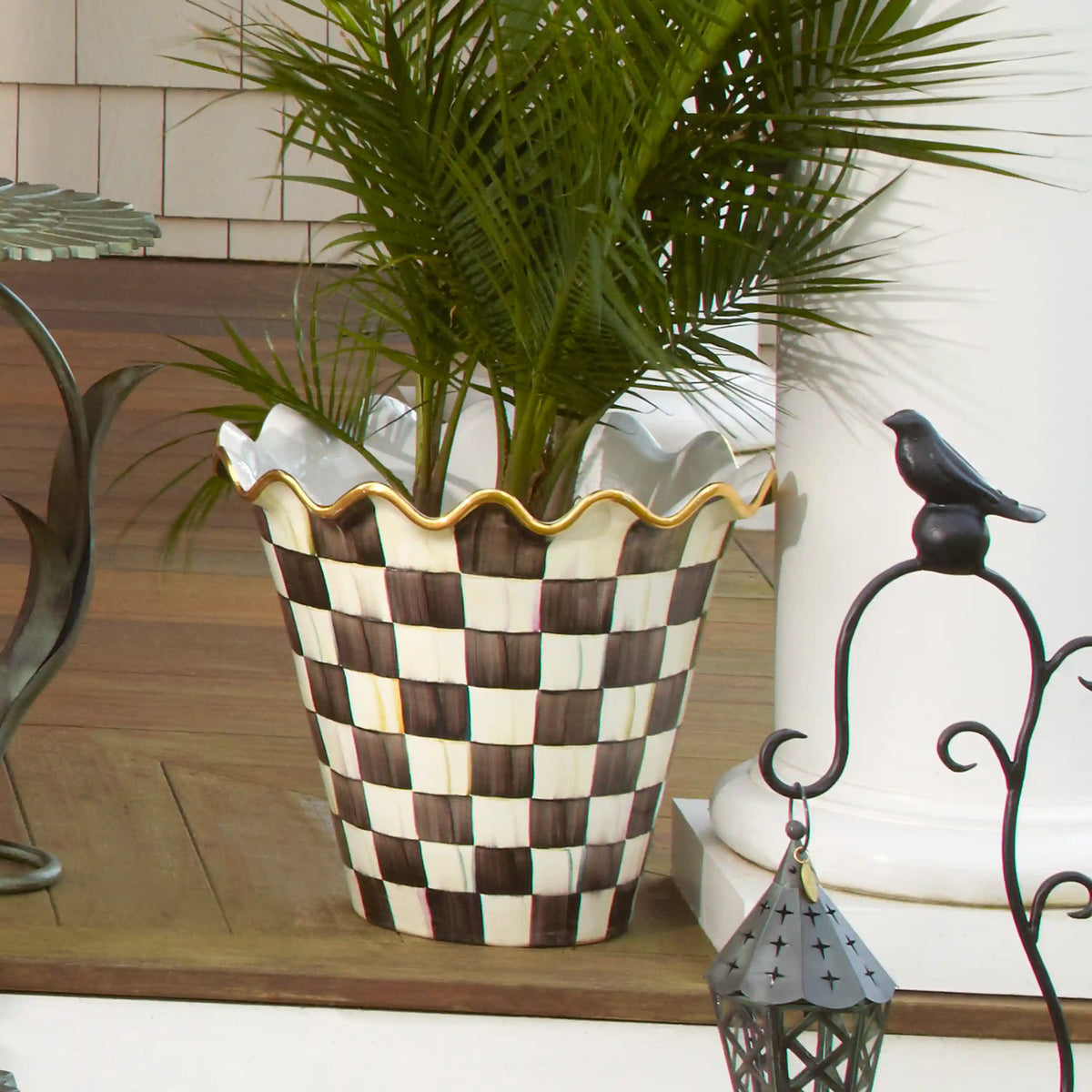 Rosy Check Ceramic Jumbo Garden Pot