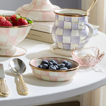 Violet Check Relish Dish