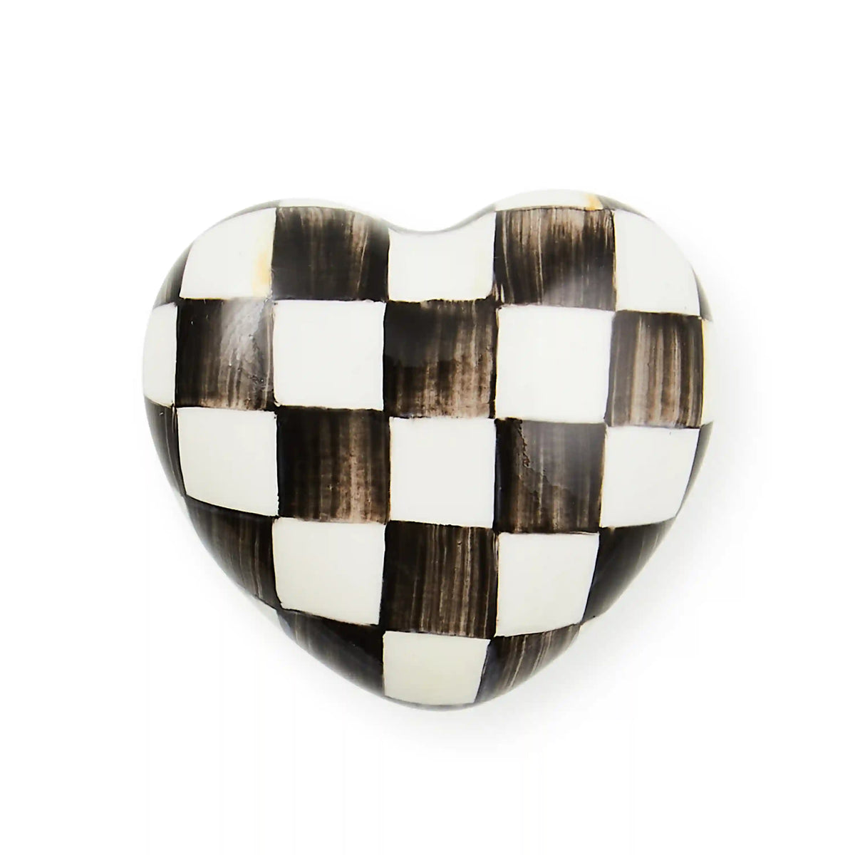 Violet Check Heart Knob