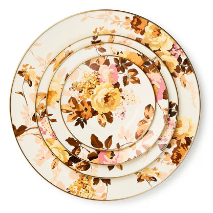 Rosy English Garden Enamel Serving Platter