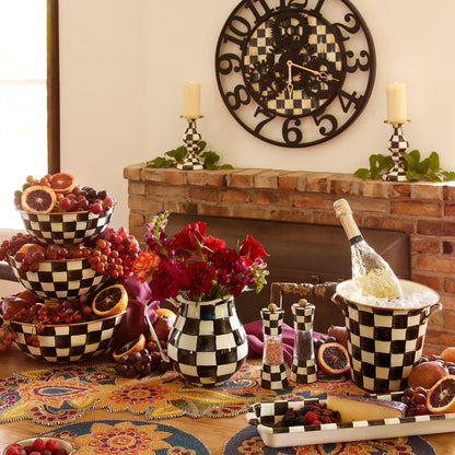 Courtly Check Small Farmhouse Wall Clock