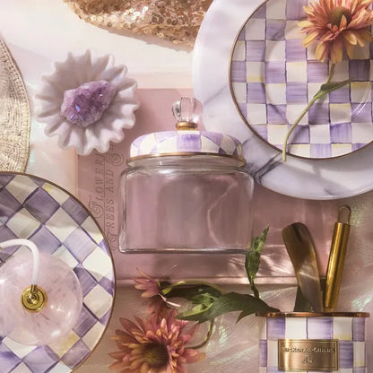Violet Check Small Kitchen Canister