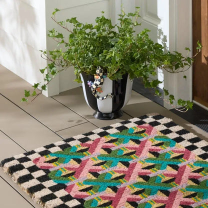 Courtly Stripe Scalloped Large Flower Pot