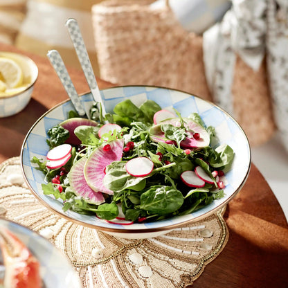 Rosy Check Serving Bowl